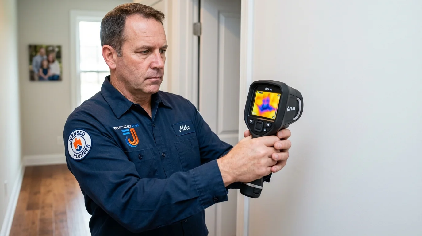 Thermal imaging leak detection by Johns Plumbing LLC in Wilbraham